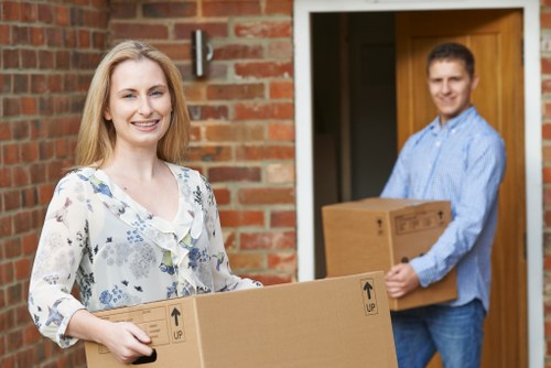 Packing and transporting workplace furniture during a Wimbledon move