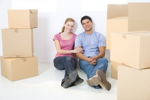 Careful furniture handling during a flat move in Wimbledon
