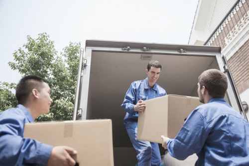 Removal team beginning a professional move in Wimbledon