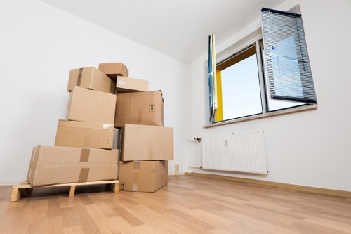 Moving truck and packing supplies used by removal companies in Wimbledon