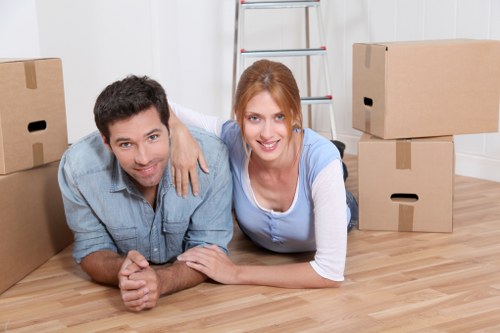 Supervisor checking a property for moving-day safety hazards