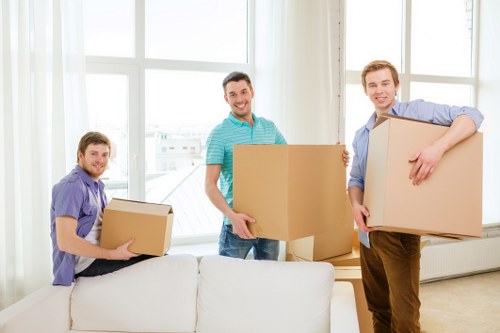 Large removal van for office relocation in Wimbledon