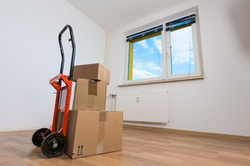 Moving van loaded for removals in Wimbledon